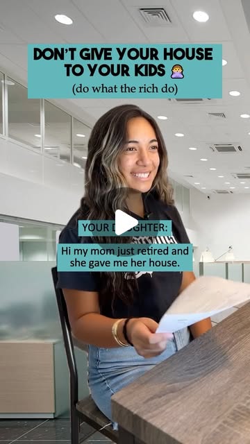 Instagram reel by @investwithzasha: Should you give your house to your kids? NO! 😳 Not without a living trust, that is! Setti